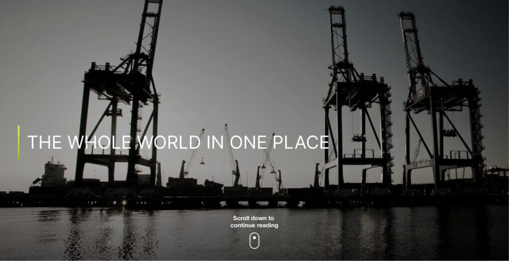 imagem area de trabalho em porto com guindastes e containers - bm3 trading